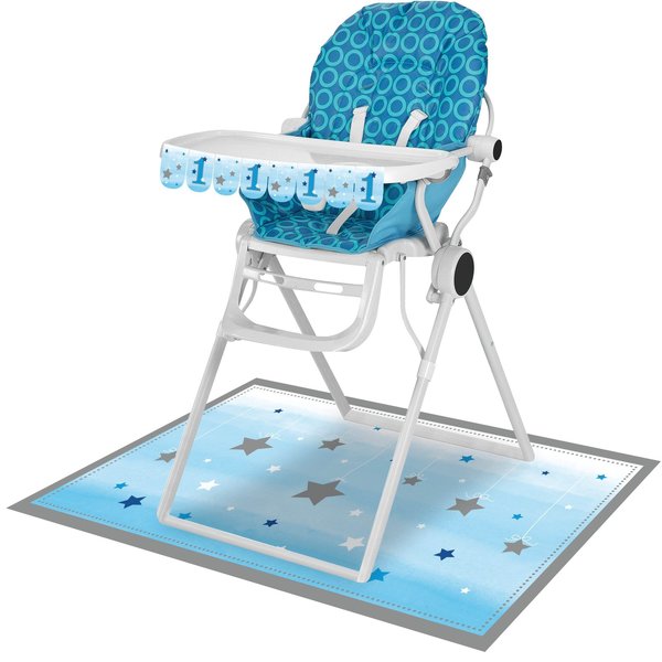 Creative Converting One Little Star Boy High Chair Kit, 26"x3.5", 6PK 322236